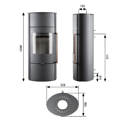 Voorbeeld: Houtkachel Novaline Carino Plus SK 5,5 kW