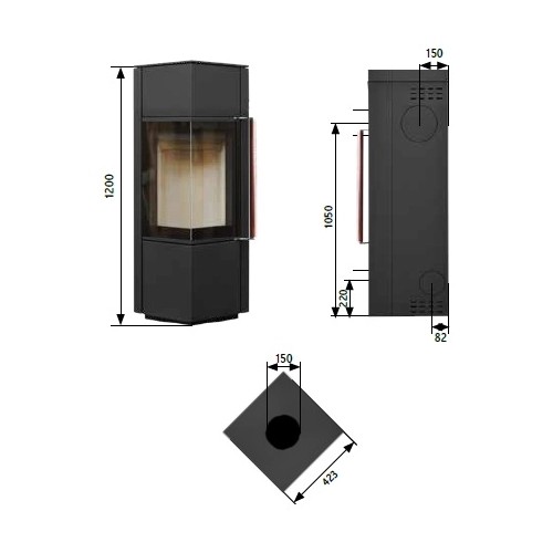 Voorbeeld: Houtkachel Novaline Canto XS 6 kW