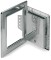Schoorsteendeur van roestvrijstaal 300 mm x 200 mm met 50 mm kliksluiting voor Technovis EW-FU