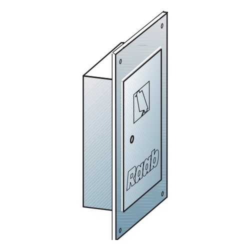 Lichtgewicht schacht - Schoorsteendeur roestvrijstaal voor LB Schacht L90, 140x200 mm - Raab L90