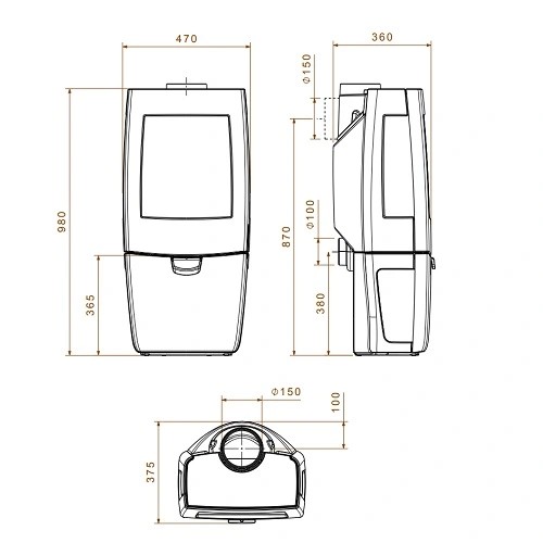 Voorbeeld: Houtkachel Dovre SENSE 203 | 7 kW