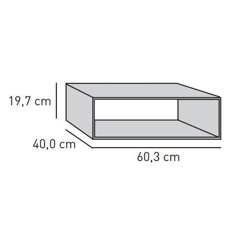 Kachel toebehoor Skantherm - Optische tunnelbak, breedte 60,3 cm