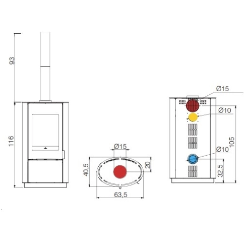 Houtkachel Edilkamin Krio 10,1 kW