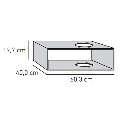 Kachel toebehoor Skantherm - Basis Tunnel Box, breedte 60,3 cm voor, Elementen (2,0, 400)