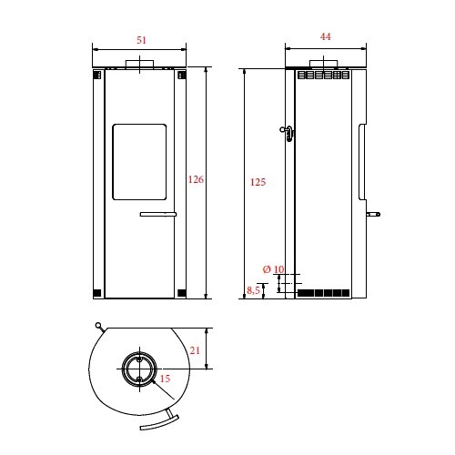 Voorbeeld: Houtkachel Koppe Fara 1 | 7 kW