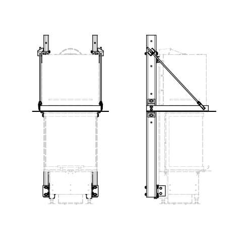 Kachel toebehoor Schmid - Steunframe systeem met draagframe voor Ekko U 45(34) h