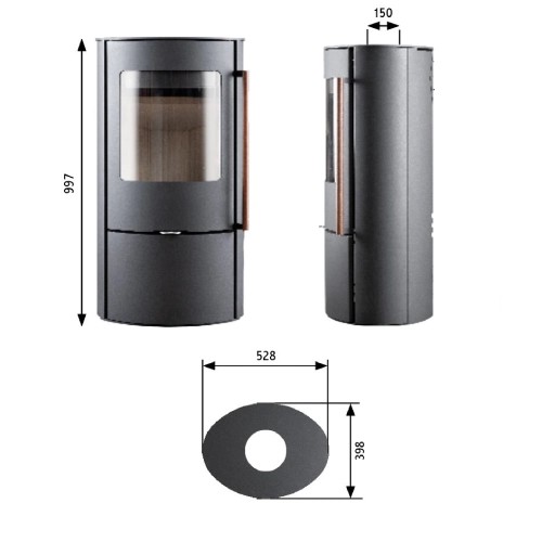 Voorbeeld: Houtkachel Novaline Carino S 5,5 kW