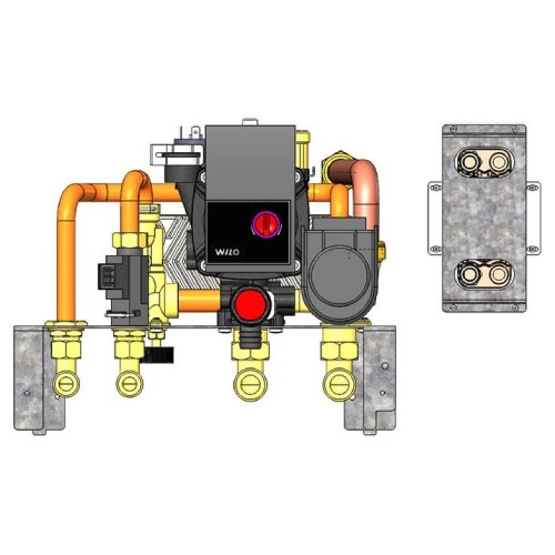 Kachel toebehoor Edilkamin - KIT RW2 met sanitair warm water en met systeemscheiding