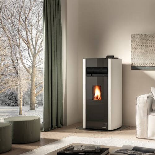 Voorbeeld: Pelletkachel Palazzetti Ecofire Bianca Lux Pro 3 | 12 kW