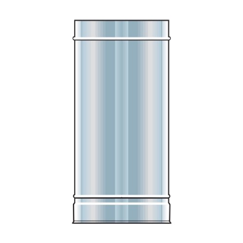 Rookkanaal element 1000 mm - dubbelwandig - Raab DW-FU