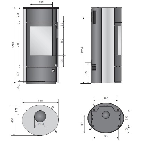 Voorbeeld: Houtkachel Oranier Polar Neo Vantage W+ | 6,5 kW warmteopslag kachel