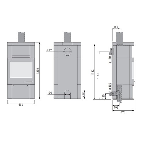 Voorbeeld: Houtkachel Skantherm Ator+ 7kW