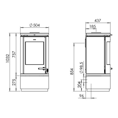 Voorbeeld: Houtkachel Morsoe 7840 | 7,3 kW