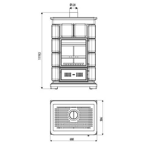 Voorbeeld: Houtkachel Sergio Leoni Marlene Maxi E 9,6 kW