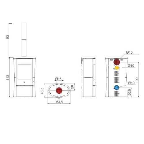 Houtkachel Edilkamin Klass GL 10,1 kW