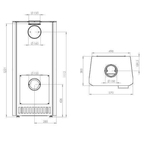 Voorbeeld: Houtkachel Fireplace Oregon 6 kW