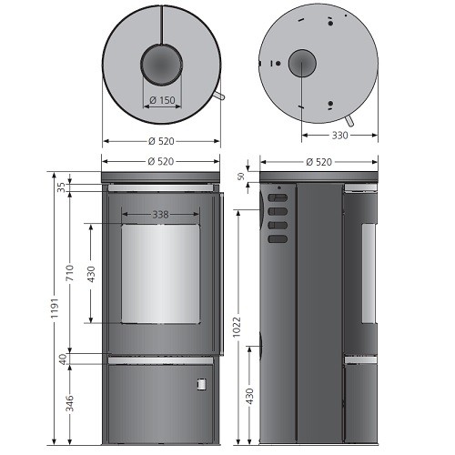 Voorbeeld: Houtkachel Oranier Corso 2.0 | 7 kW