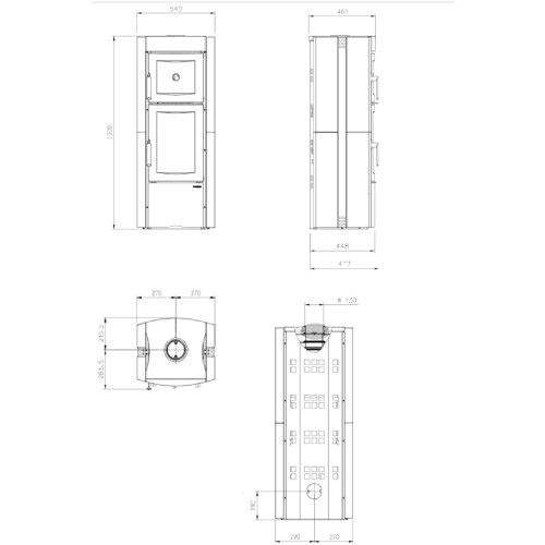 Voorbeeld: Houtkachel La Nordica Ester Forno Evo 8,2 kW met bakoven