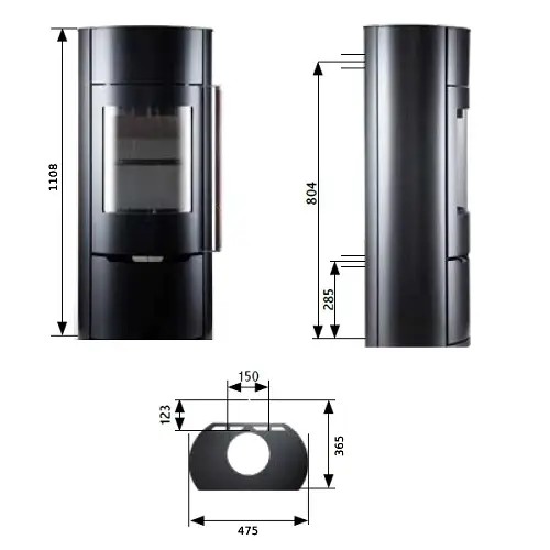 Voorbeeld: Houtkachel Novaline Isea SK 4,5 kW