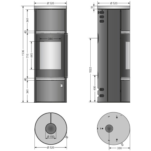 Voorbeeld: Houtkachel Oranier Corso 2.0 | 7 kW