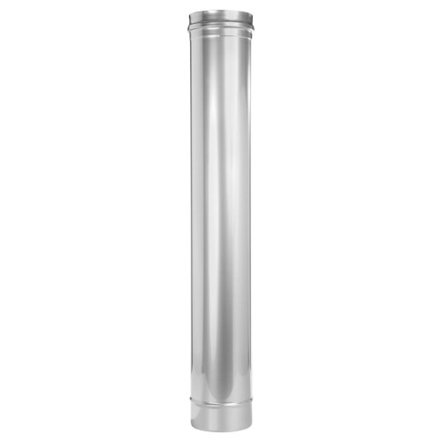 Lengte element 1000 mm - enkelwandig - Tecnovis TEC-EW-Silver