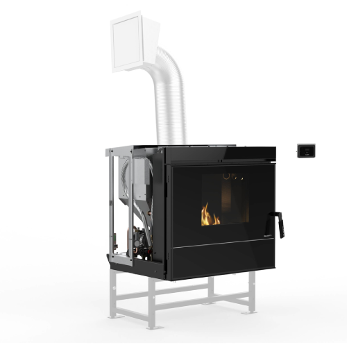 Pellet inbouwhaard Palazzetti Ecofire Idro V15 15,2 kW met ruimteluchtblazer