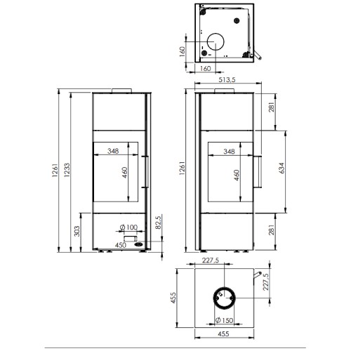 Voorbeeld: Houtkachel Fireplace Royal 6 kW