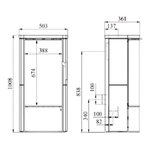 Voorbeeld: Houtkachel Morsoe 4143 | 5 kW