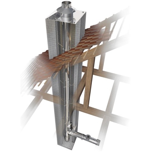 Schoorsteenrenovatie enkelwandig Ø 180 mm - Schräder Future EW