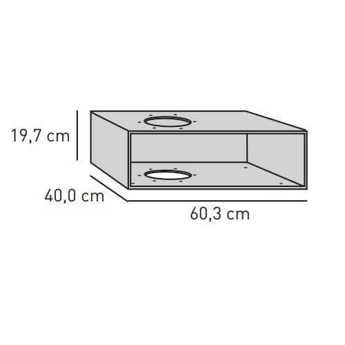 Kaminzubehör Skantherm - Basis Box linksseitig, Breite 60,3 cm für Elements (2.0, 400)
