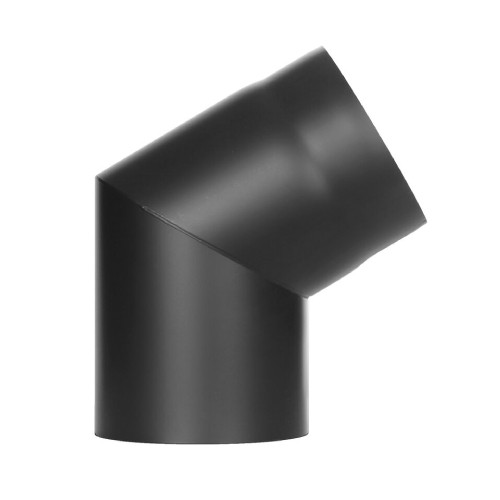 Kachelpijp - Bocht 60 ° zonder inspectiedeur zwart - Tecnovis Tec-Stahl