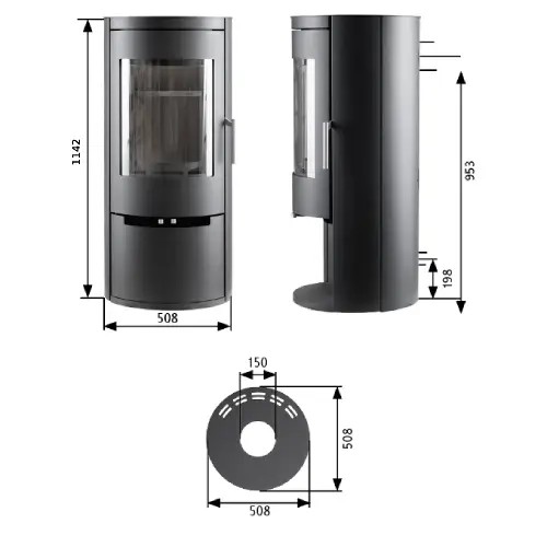 Voorbeeld: Houtkachel Novaline Vera SK 7 kW