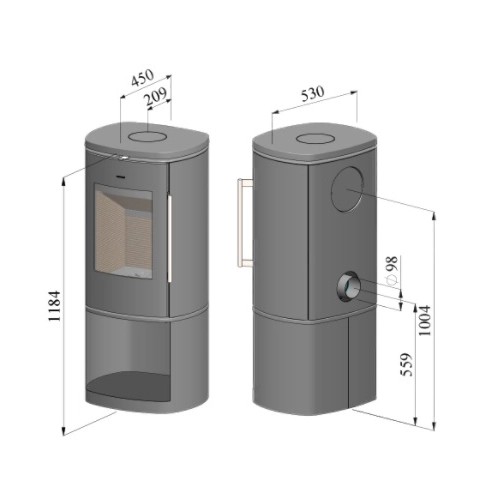 Voorbeeld: Houtkachel Morsoe 8893 | 6,3 kW