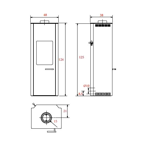 Voorbeeld: Houtkachel Koppe Fara 3 | 7 kW