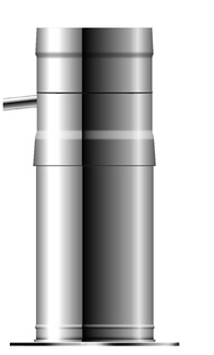 Steunvoet met condensafvoer aan de zijkant inkortbaar - dubbelwandig - Schräder Future DW