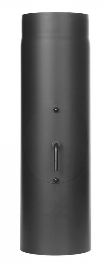 Ofenrohr FERRO1451 - Längenelement 500 mm schwarz mit Drosselklappe