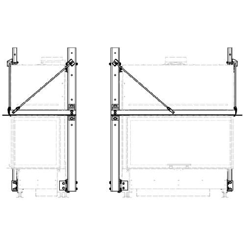 Kachel toebehoor Schmid - Steunframe systeem met draagframe voor Ekko R 100(45) h