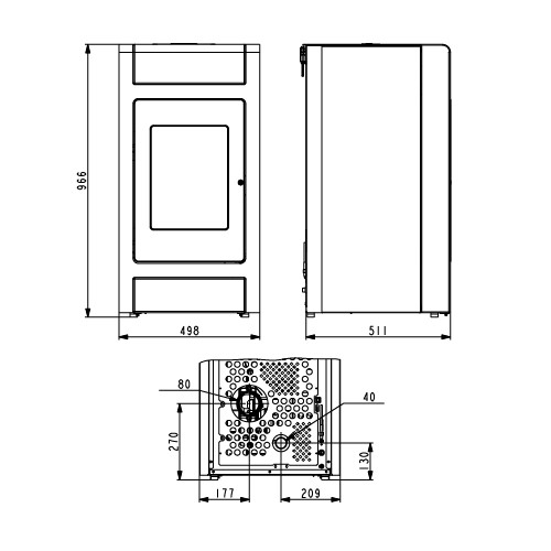 Voorbeeld: Pelletkachel Haas & Sohn HSP 2.stone 8,6 kW