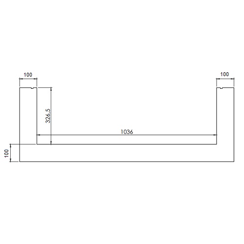 Gashaard toebehoor DRU - Inbouwframe voor Metro 100XT/3-41 RCH (8-zijdig, B = 100 mm)