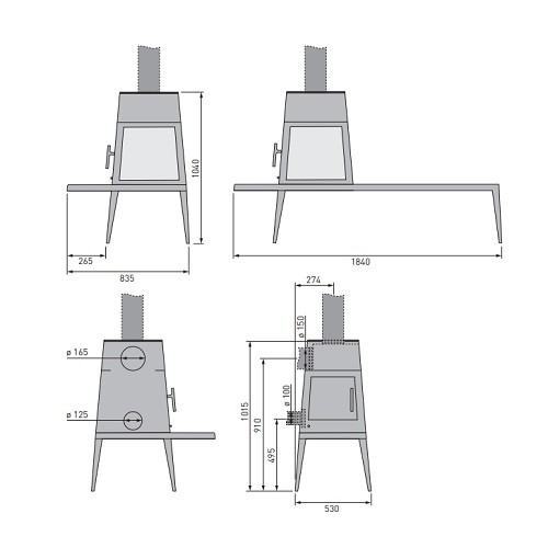 Voorbeeld: Houtkachel Skantherm Shaker 2.0 | 6kW