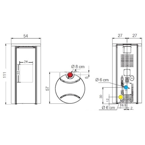 Voorbeeld: Pelletkachel Edilkamin Celia Air Tight 7,2 kW