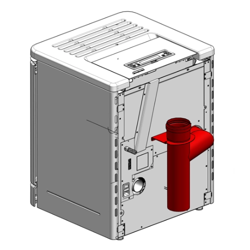 Toebehoor pelletkachel La Nordica - Upper smoke outlet kit Ø 80 mm
