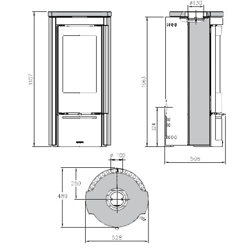 Voorbeeld: Houtkachel La Nordica Liù - Pietra 7,5 kW