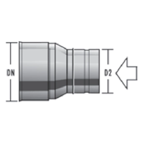 Verlenging (in rookgasrichting) - enkelwandig - Raab EW-FU