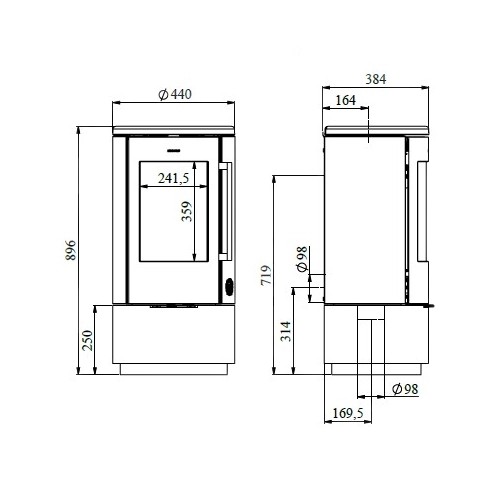 Voorbeeld: Houtkachel Morsoe 7340 | 4,3 kW