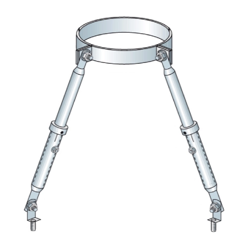 Telescopische statische verbindingsset tot 2800 mm - dubbelwandig - Raab DW-Systemen