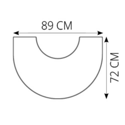 Kachel toebehoor Morsoe - Glazen serveerschaal 6 mm, 89 x 72 cm - 7400 / 7300