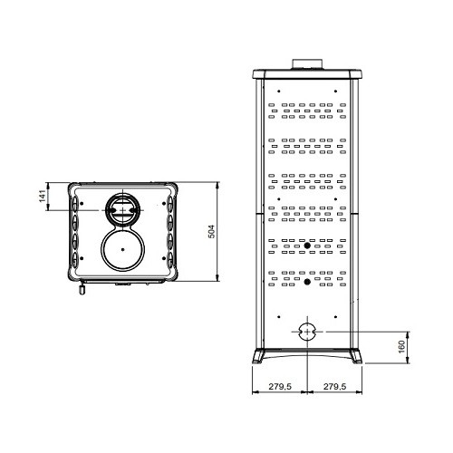 Voorbeeld: Houtkachel La Nordica Nova Forno - Steel 11,8 kW