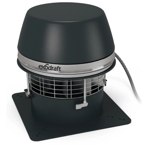 Rookgasventilator - horizontale uitblaas, bestendig tegen hoge temperaturen – Exodraft