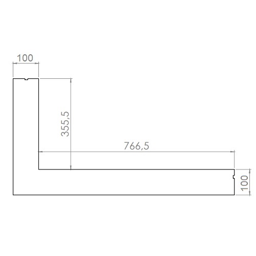 Gashaard toebehoor DRU - Installatiepaneel voor Maestro 80/2 RCH (6-zijdig, B = 100 mm)